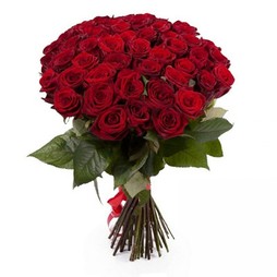 Букет из 25 красных роз 40 см