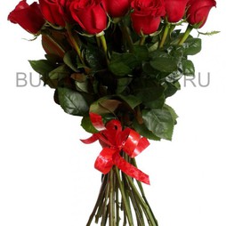 Букет из 15 красных роз 55-60 см